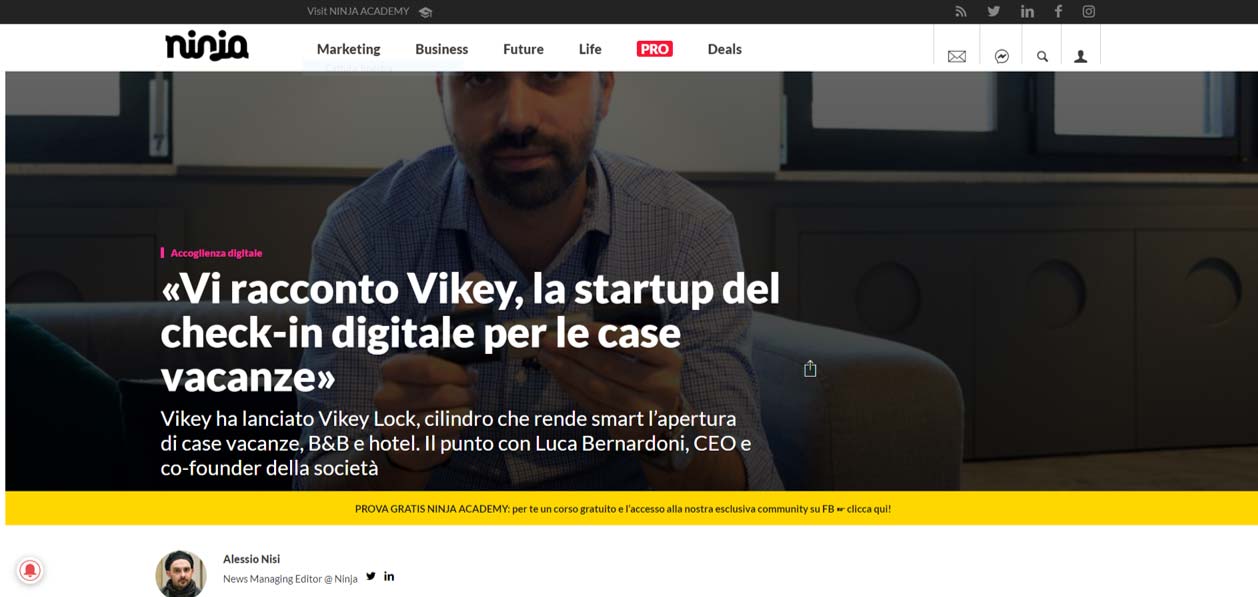 Luca Bernardoni, CEO e co-founder di Vikey